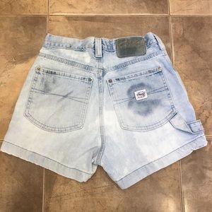 VTG High Waist Silver Jeans Denim Shorts Light 26